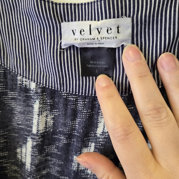 Velvet by Graham and Spencer Cady Indian Challis Jumpsuit Size Large - Picture 9 of 12